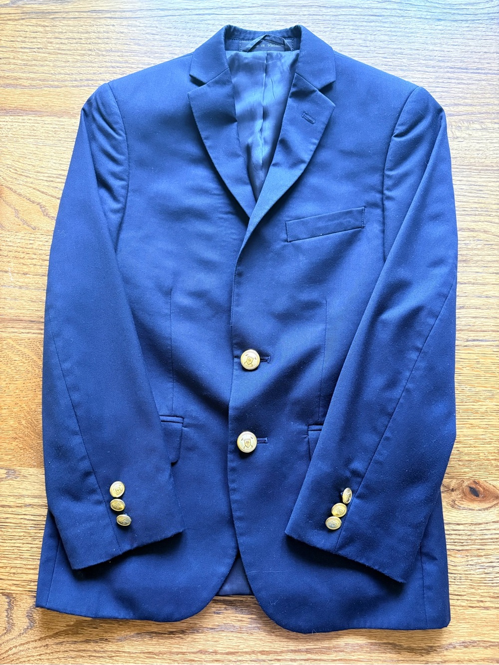 Boys Lauren- Ralph Lauren Navy Blue Blazer with Gold Buttons-10R